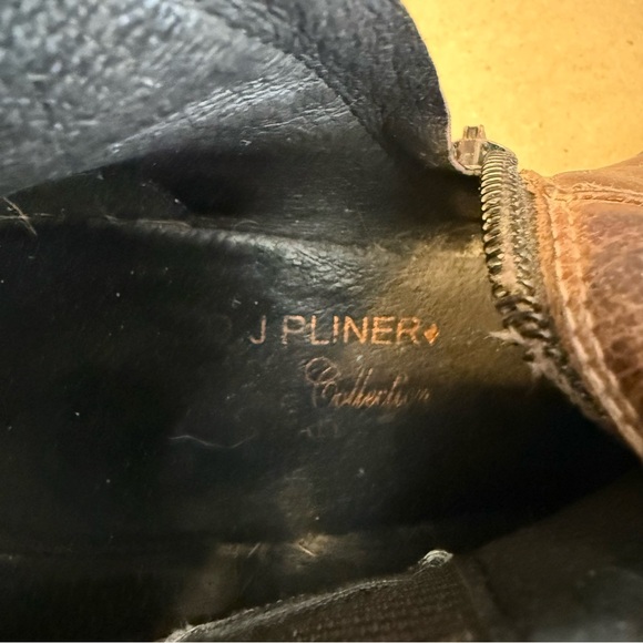 Donald J Pliner Signature Knee High Brown Zip Up Boots Made In Italy Size 8 - Picture 11 of 14